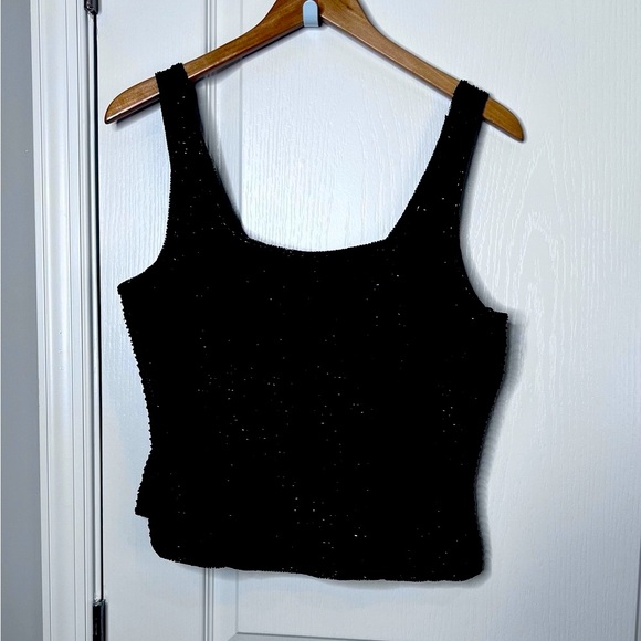 ANDRETTA DONATELLO Retro Black Beaded Whimsigoth Witchy Corsette Camisol… - Picture 1 of 14